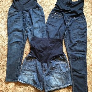 Maternity jeans/shorts bundle